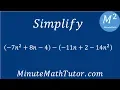 Simplify -7n 2 8n-4 - -11n 2-14n 2