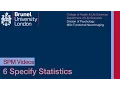 SPM Tutorial 06 - Statistics Specification