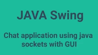 Chat application using java sockets with GUI source code