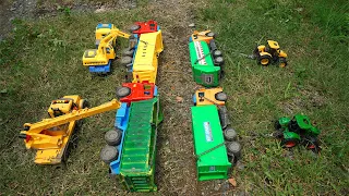 2 Cranes & 2 Tractors Rescue 3 Dump Trucks Overturned in Accident