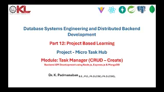 Part 12 Implementation of Task Manager Module CRUD Create Task Operation