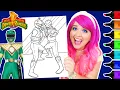 Coloring Power Rangers Red Ranger Green Ranger Coloring Page Ohuhu Paint Markers
