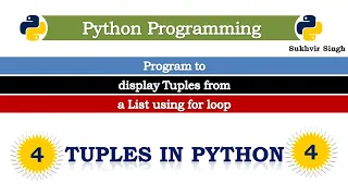 Python Data Structures Tuples Part 4