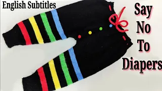 Knit Pants For Babies 2-3 years/ 1-3 साल के बच्चे का बटन वाला पेंट बुनाई by @knittingknife