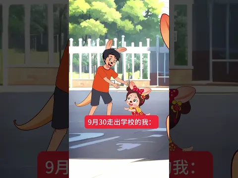 祝大家国庆哈哈哈哈哈哈哈哈哈！！！ #袋鼠妈妈  #国庆 #放假