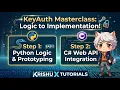 Build KeyAuth Login Page From Scratch Python Logic C WinForms API by Krishu X Totorials