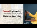Cornell Engineering Management Distance Learning Program