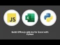 Build Office js add-ins for Excel with Python