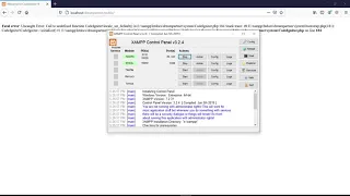 Codeigniter 4 error running first time with xampp - fixed Codeigniter