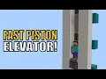 Minecraft Bedrock TINY And FAST Piston Elevator 10 bps