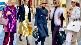 2025 MILAN LATEST FALL STREET FASHION WHAT TO WEAR IN NOVEMBER IN ITALY STREET STYLE SHOPPING 