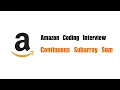 Amazon Coding Interview Question Leetcode 523 Continuous Subarray Sum