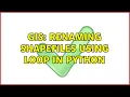 GIS Renaming shapefiles using loop in Python 2 Solutions