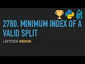 LeetCode 2780 Minimum Index of a Valid Split Hash Table Python 3 for Coding Interviews