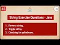 String Reverse Toggle Palindrome checking Java