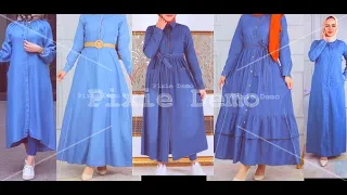 فساتين جينز للمحجبات 2020 