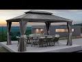 Purple Leaf 10 x 14 Grey Outdoor gazebo