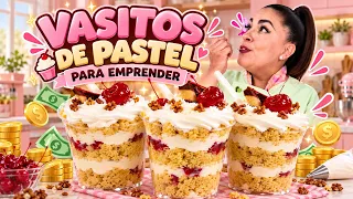 Vasitos de pastel que se venden solos 🍒💰