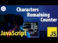 JavaScript input text character count