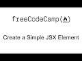 Create a Simple JSX Element - React