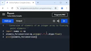 Integer to float using Numpy