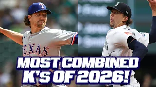 Jacob deGrom, Logan Gilbert combine for 23 STRIKEOUTS! 🤯🔥 (Most combined K's by starters in 2026)