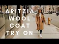 Aritzia Wool Coats Try on Shop with Me