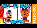 How To Draw Chase From Paw Patrol - Preschool