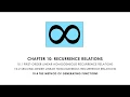 Combinatorics 10 4 Recurrence Relations - The Method of Generating Functions