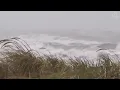 🌀 Hurricane, Storm Ambience on the Beach with Heavy Rough Ocean Waves Crashing on the Coast