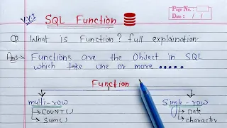 SQL Function single row and multi row functions in sql