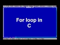 C Program 07 - Print number using for loop in C programming