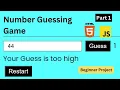 Number Guessing Game using HTML CSS and JavaScript Part 1 Hindi