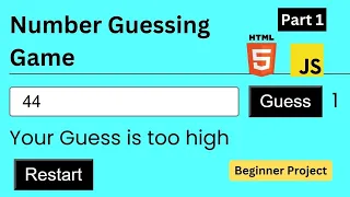 Number Guessing Game using HTML CSS and JavaScript Part 1 Hindi