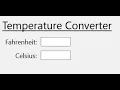 Red Tutorial Simple GUI App Fahrenheit to Celsius