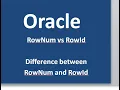 Oracle ROWNUM and ROWID difference
