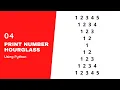 Print Number Hourglass using Python