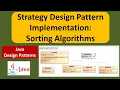 Strategy Design Pattern Implementation Sorting Algorithms