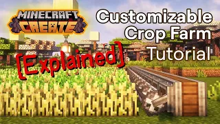 EXPLAINED Fully Expandable and Customizable Create Gantry Crop Farm Tutorial Create Mod