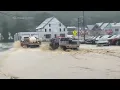 Crews cleaning up in flooded Ludlow Vermont