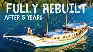Full Boat Tour: Our Home Aboard a Restored 88ft Wooden Sailboat — Sailing Yabá 295