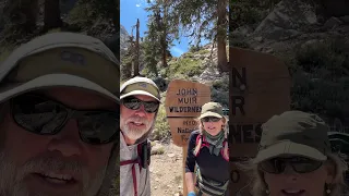 Our friends helped by bringing our resupply bucket to the Kearsarge Pass trailhead with fresh food!!