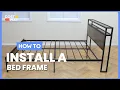 How to Install the Queen Bed Frame with Storage Headboard HU10518
