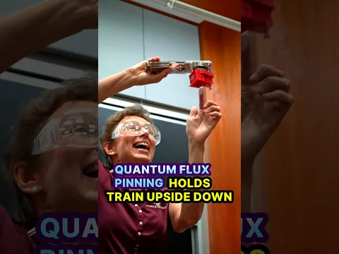 Quantum #flux pinning holds train upside down! #shorts #DrTatiana #quantumphysics