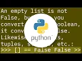 Boolean testing a list in Python