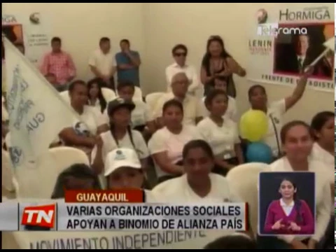 Varias organizaciones sociales apoyan al binomio de Alianza País
