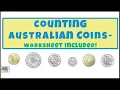 Counting Australian Coins - Worksheet Included