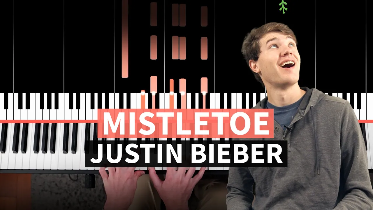 Mistletoe - Justin Bieber - EASY PIANO TUTORIAL (accompaniment with chords)