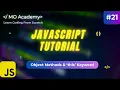 JavaScript Object Methods this Keyword Explained JS Tutorial for Beginners
