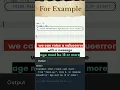 Manually raise exception in python